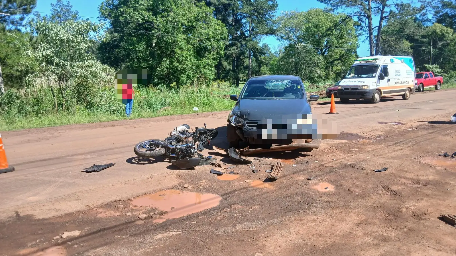 Motociclista falleció tras ser impactado por un auto en Alem