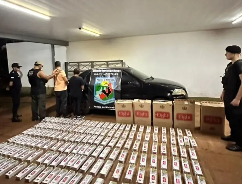 Contrabandistas detenidos: incautan cigarrillos valuados en más de $5 millones
