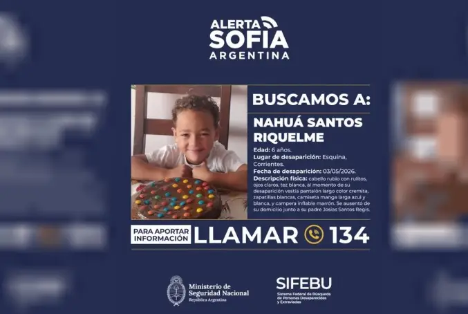 Activaron el Alerta Sofía por la desaparición de un niño de 6 años al que se lo llevó su padre en Corrientes
