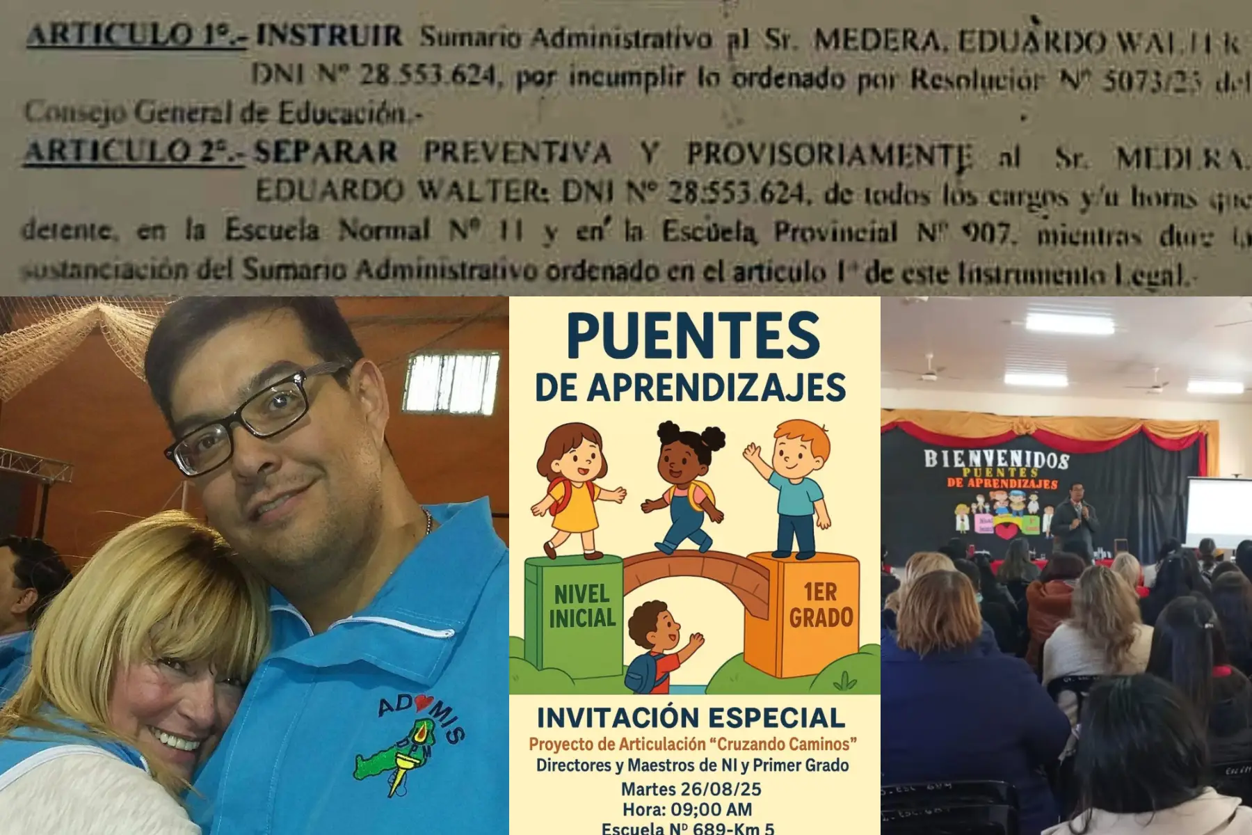 Revés para Adomis: el CGE separó de sus cargos al docente sumariado por corrupción en Eldorado