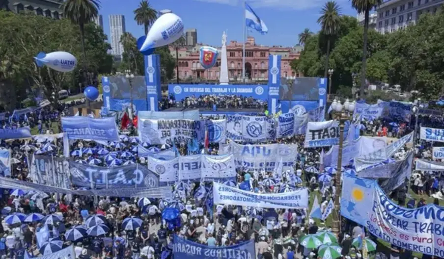 La CGT se moviliza contra la reforma laboral de Milei