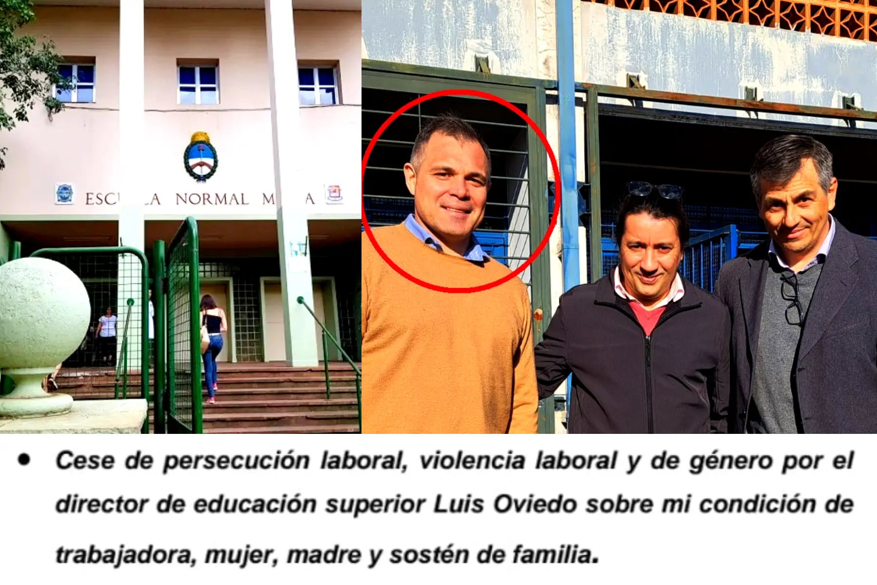 Denuncian al Director de Educación Superior del CGE, por persecución laboral y violencia de género