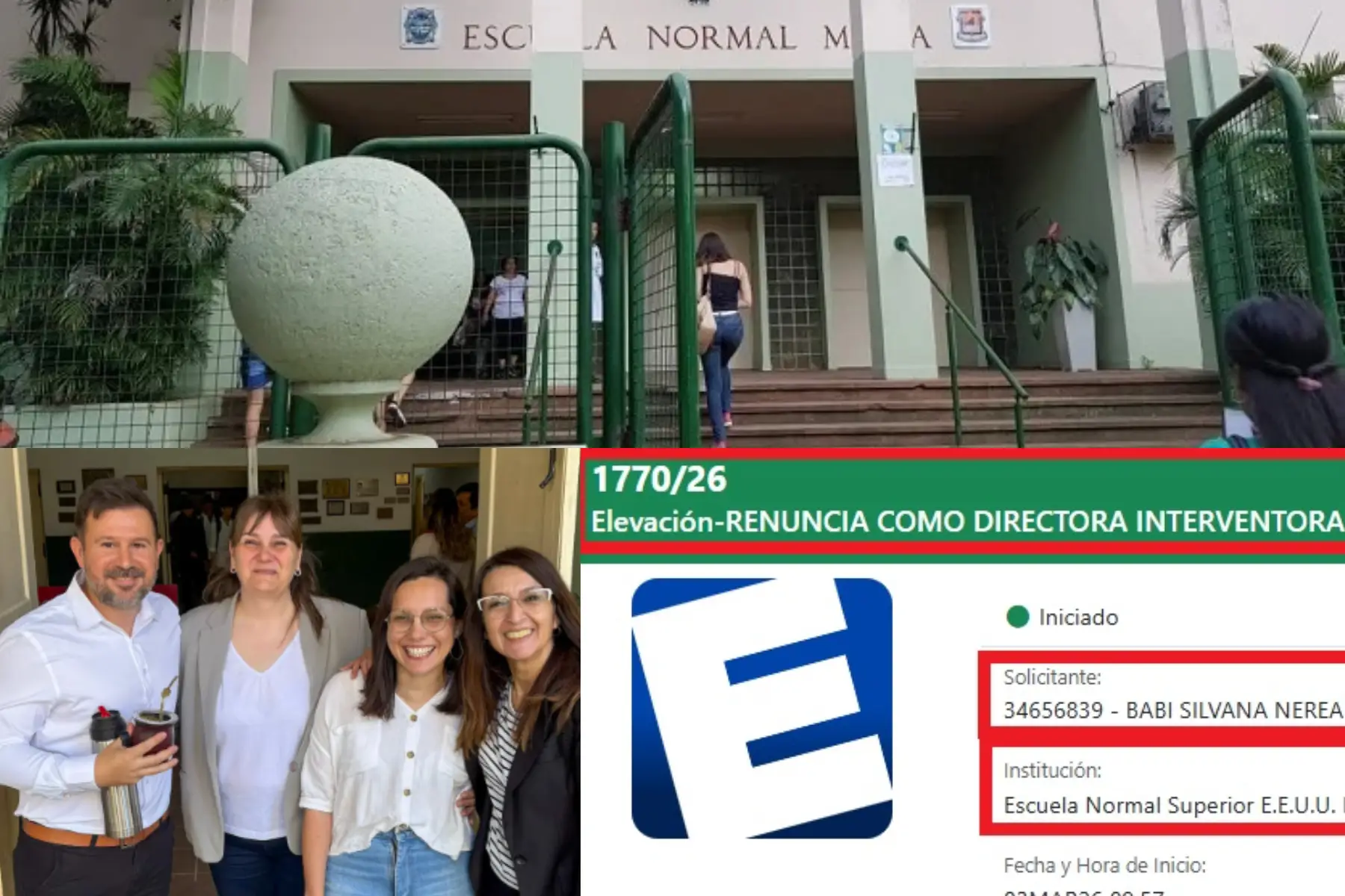 Renunció la interventora de la Escuela Normal Mixta