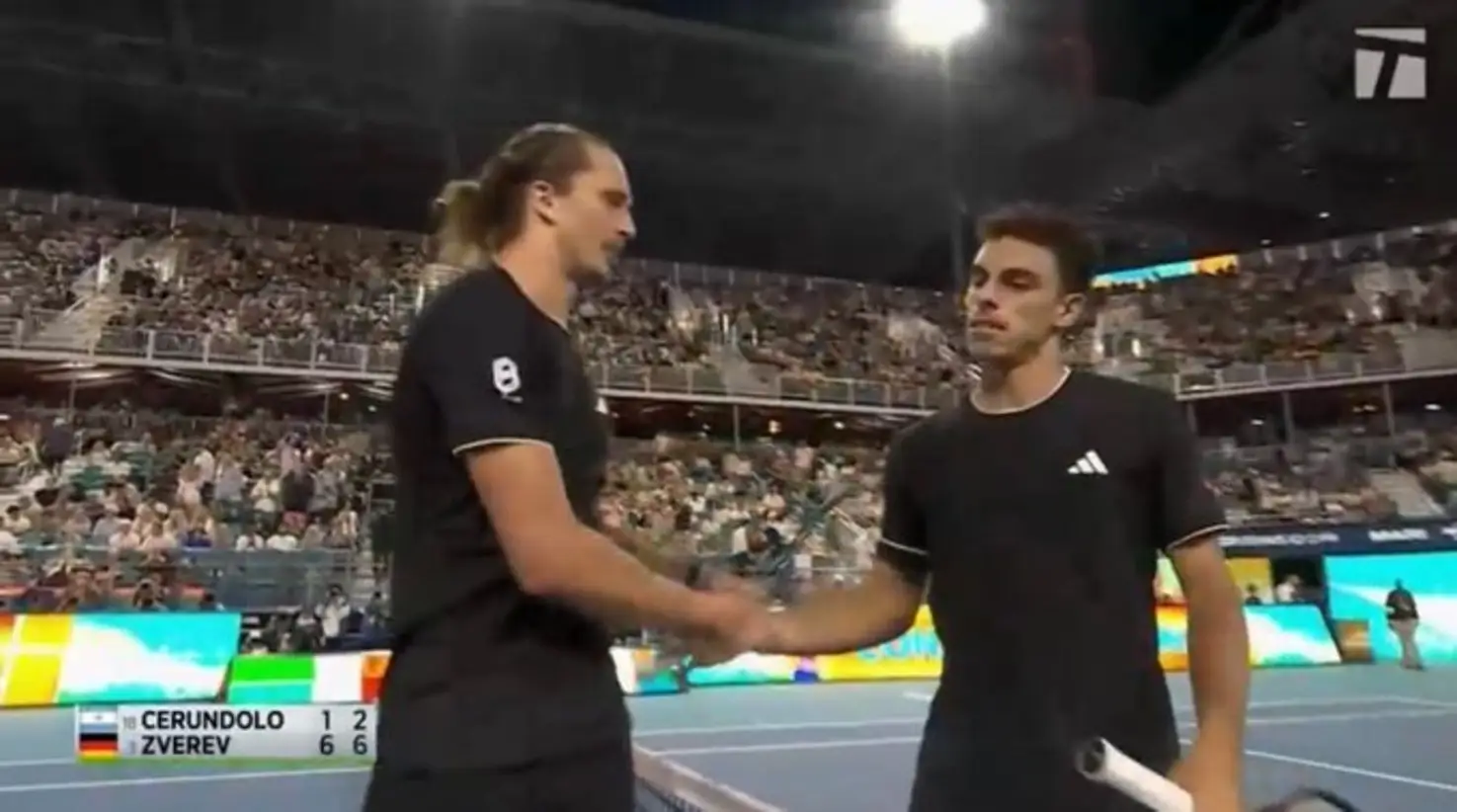 Cerúndolo no pudo con Zverev en Miami