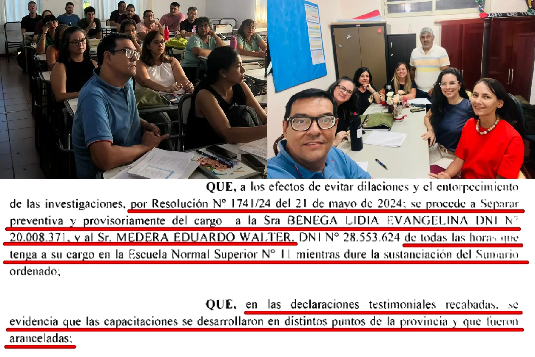 Reinstalaron como coordinador con 21 horas superiores, a docente sumariado por el cobro ilegal capacitaciones