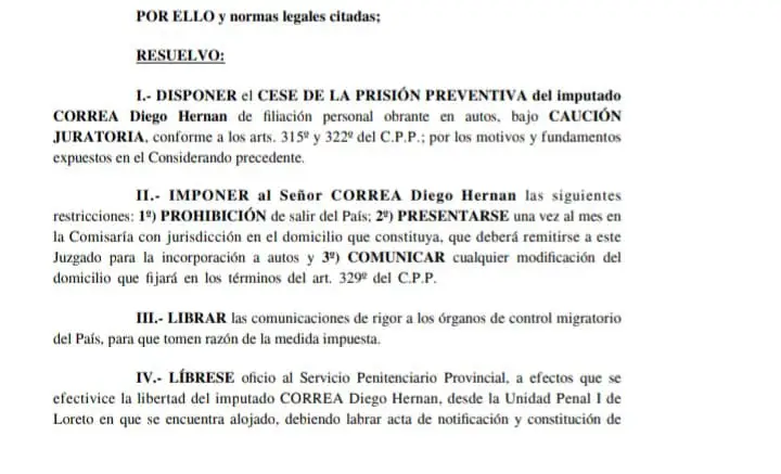 Recuperó la libertad el último policía detenido por sedición