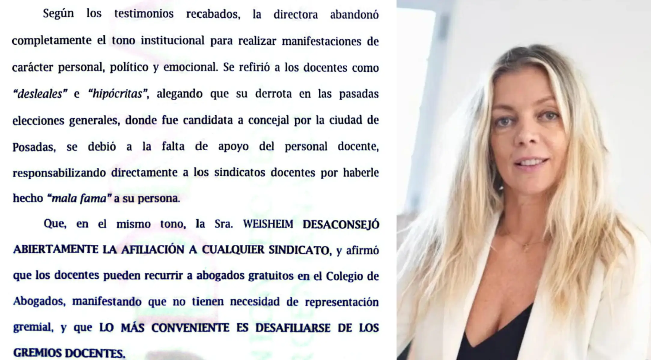 Denuncian a la directora de la Normal 10 por “práctica desleal”