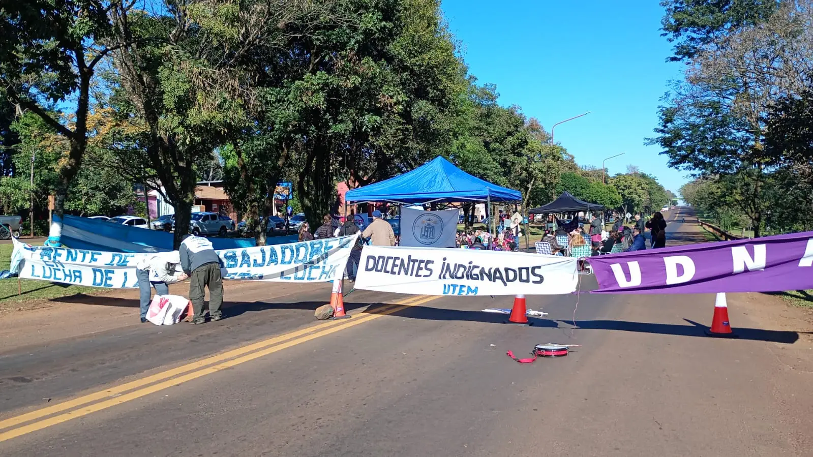 Paro, corte y asamblea provincial del FTEL en Jardín América