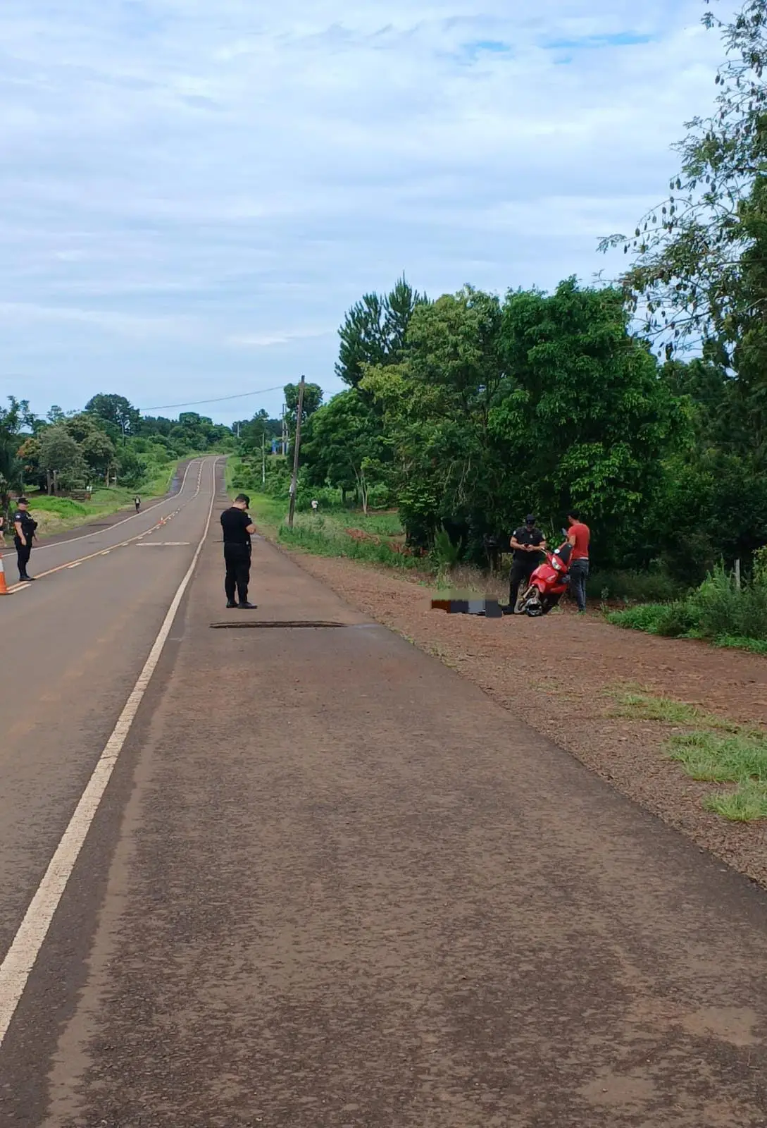 Un motociclista hospitalizado tras despistar en Ruta 17
